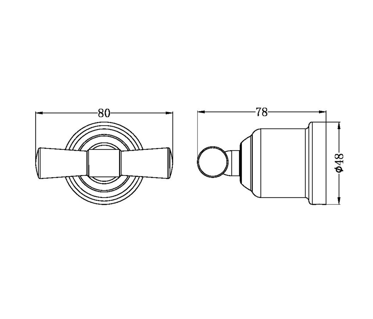 Nero NR6982MB York Robe Hook - Matte Black