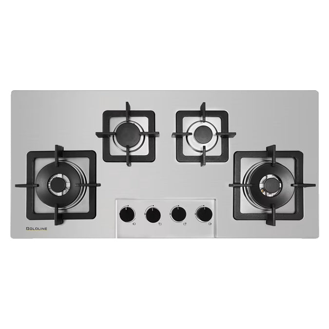 Goldline SAB4GLSS 93cm Stainless Steel Narrow 4 Burner Gas Cooktop