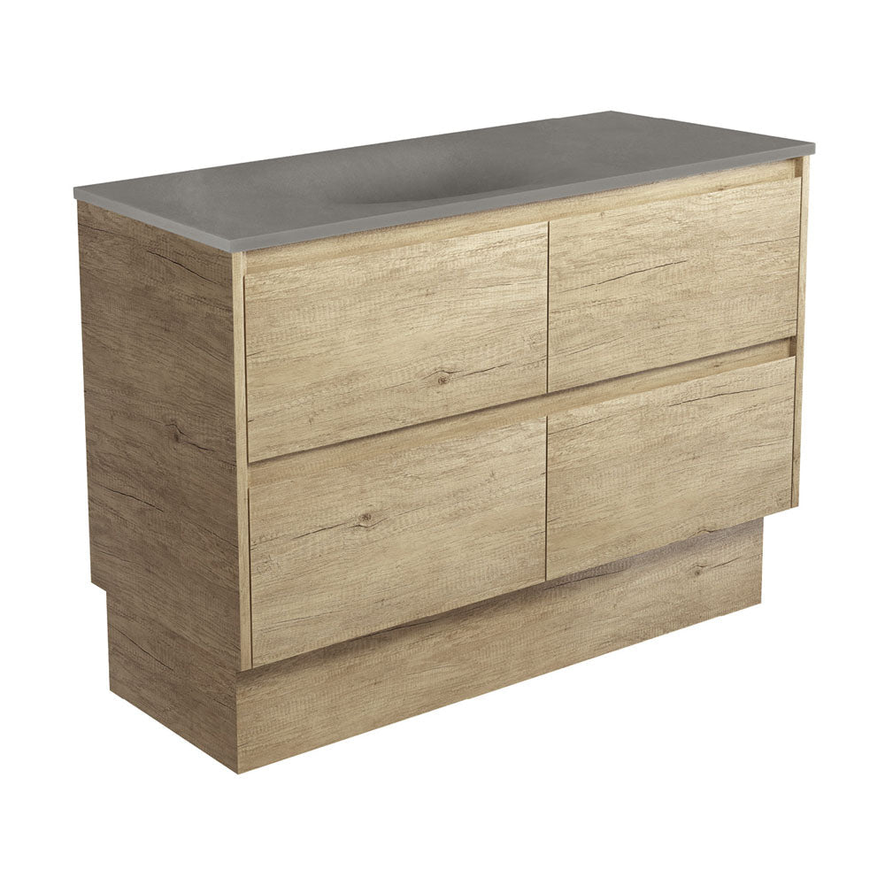 Fienza SAT120BSK 1200mm Satori Amato Vanity on Kickboard, Scandi Oak