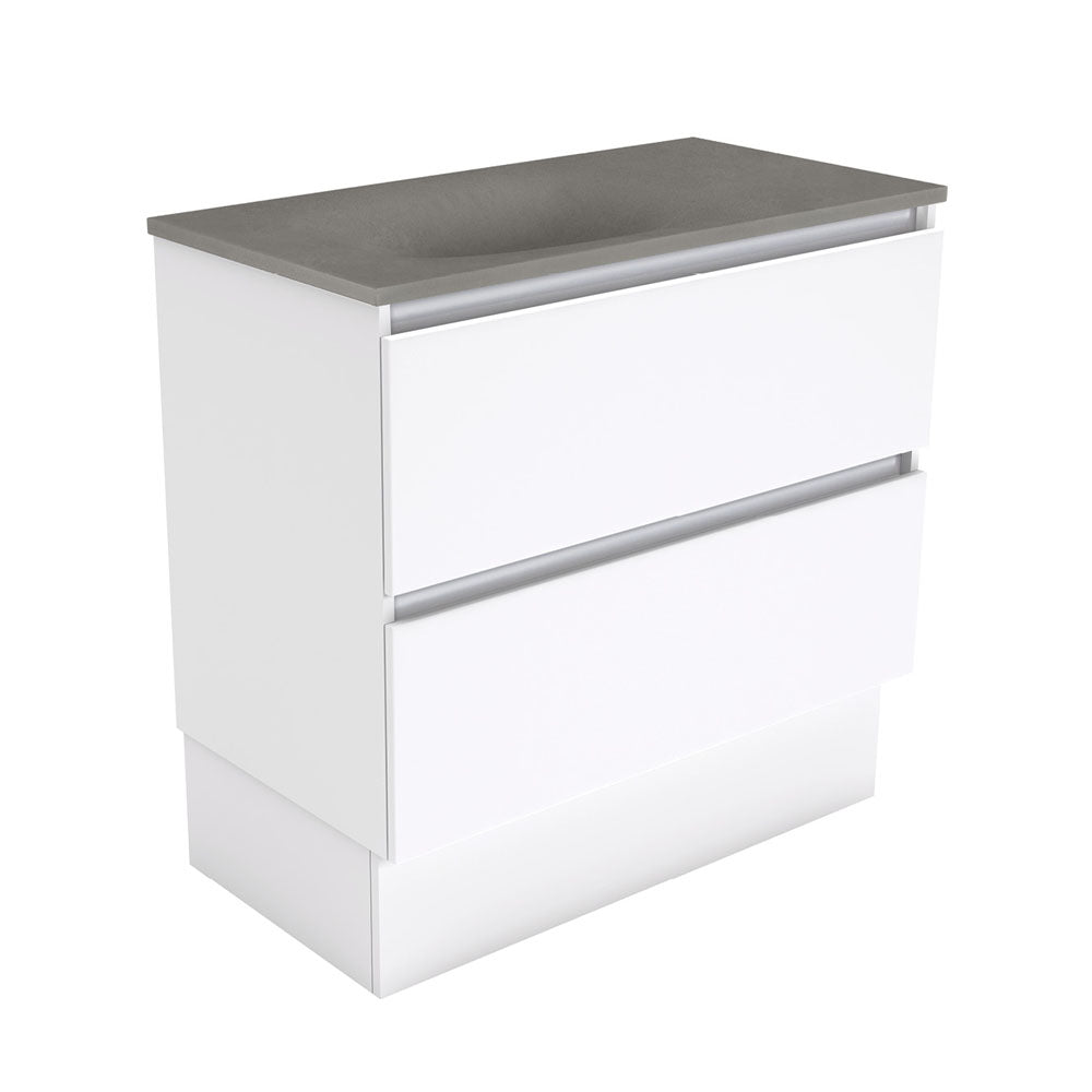 Fienza SAT90QK Satori Quest On Kickboard Vanity, 900mm, Gloss White