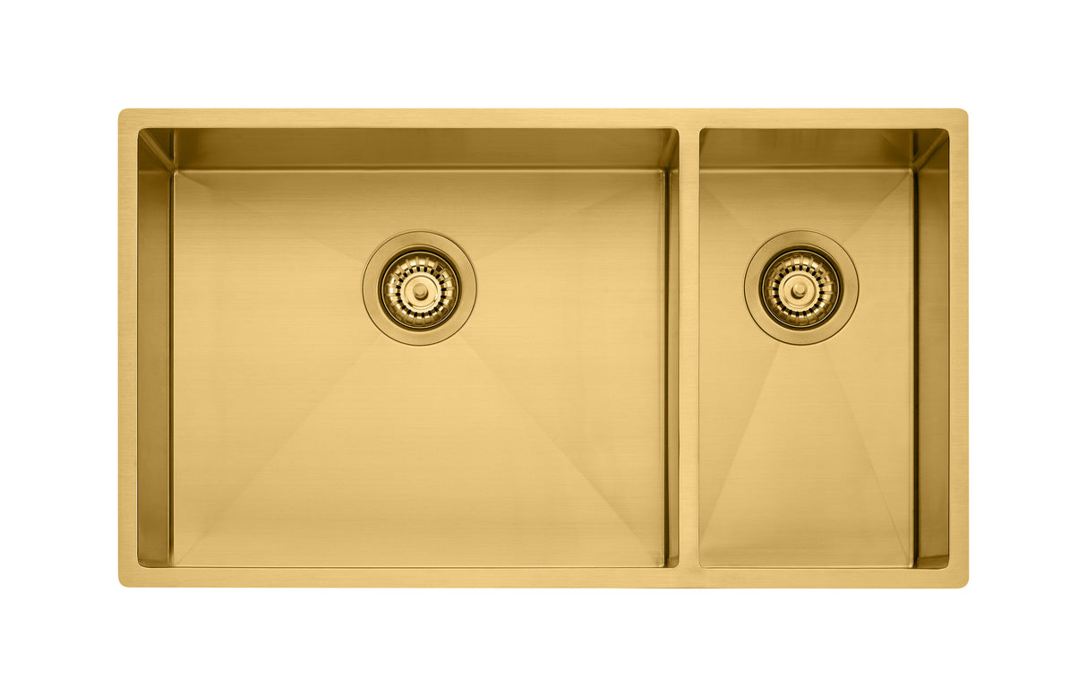 Oliveri SB35AU Spectra Top or Undermount 1 and 1/2 Bowl Brushed Gold Sink