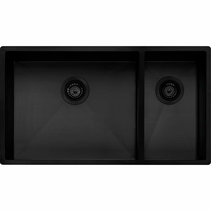 Oliveri Spectra Sb35Bk Top Or Undermount 1 And 1/2 Bowl Black Finish Sink Kitchen Sinks