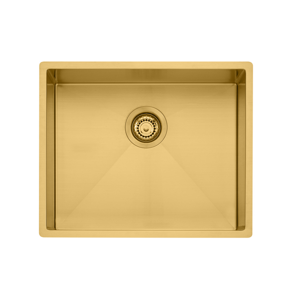 Oliveri SB50AU Spectra Top or Undermount Single Bowl Brushed Gold Sink