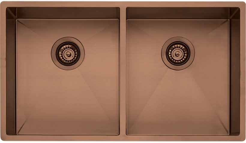 Oliveri Sb63Cu Spectra Top Or Undermount Double Bowl Copper Sink Kitchen Sinks