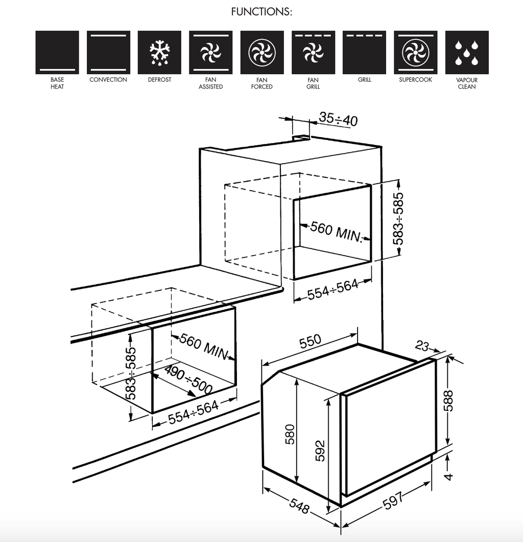 Smeg SFA579X2 60cm Classic Aesthetic Electric BuiltIn Oven Clearanc