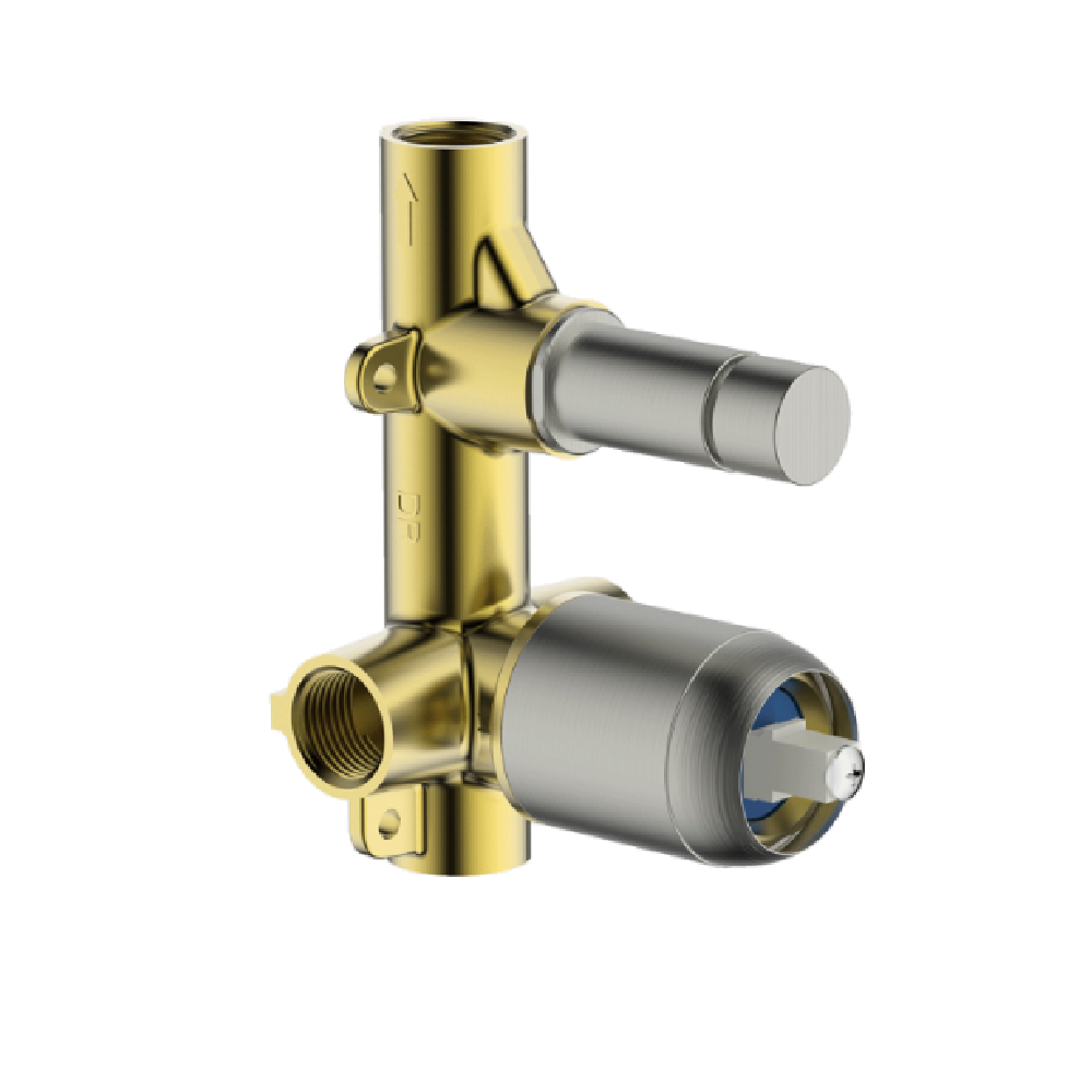 Abey Park Avenue Small Diverter Mixer, Internal (In Wall Body), Brushed Nickel, SHD-INT-SP-BN