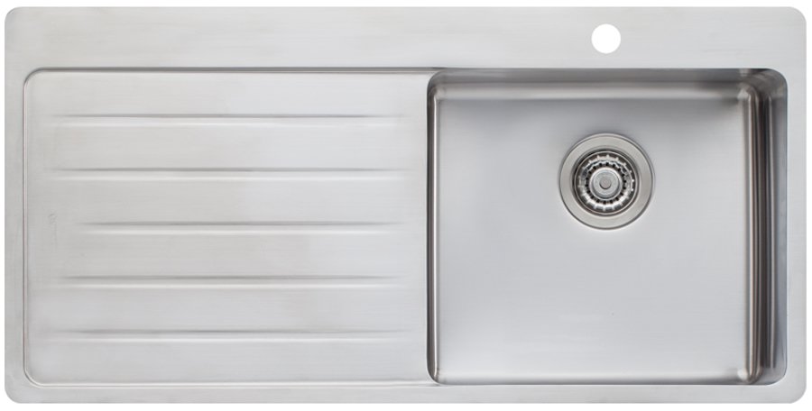 Oliveri Sn1022 Sonetto Single Bowl Left Hand Drainer Topmount Sink Top Mounted Kitchen Sinks