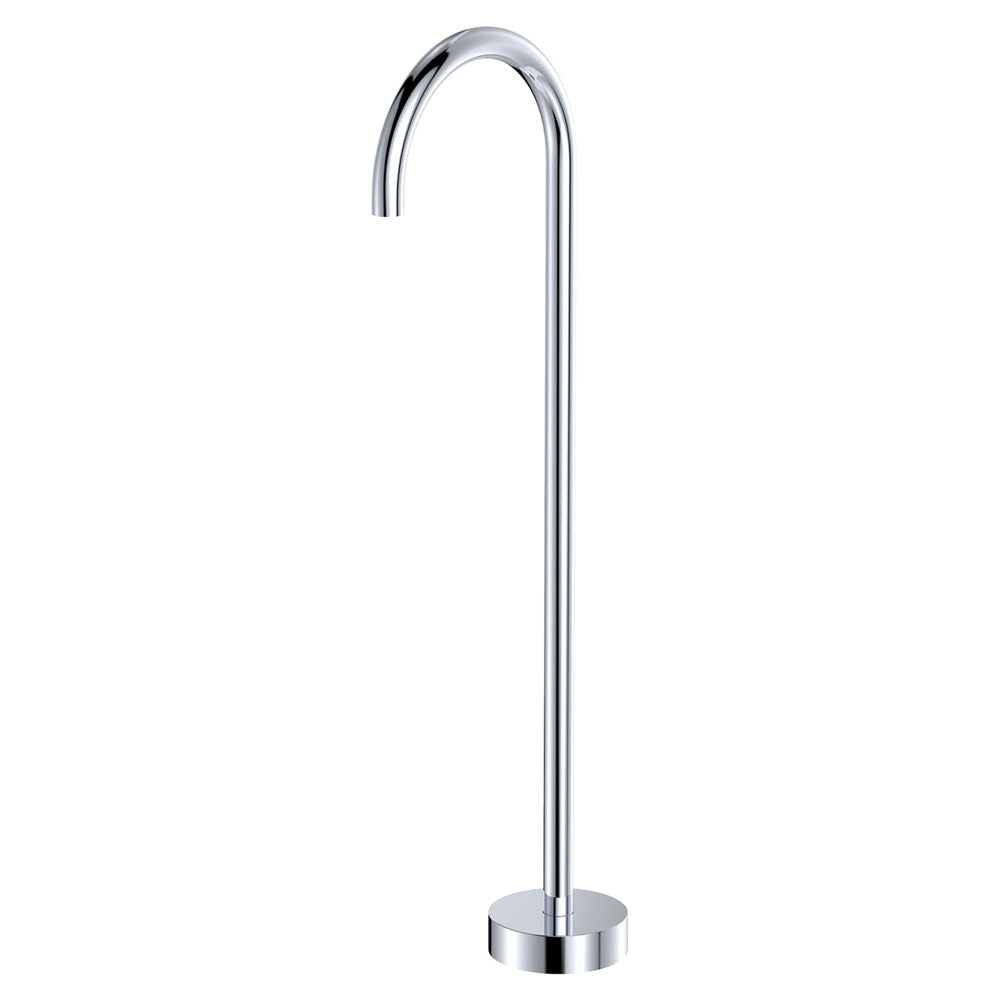 Fienza SP8016 Kaya Floor Mounted Gooseneck Bath Outlet, Chrome