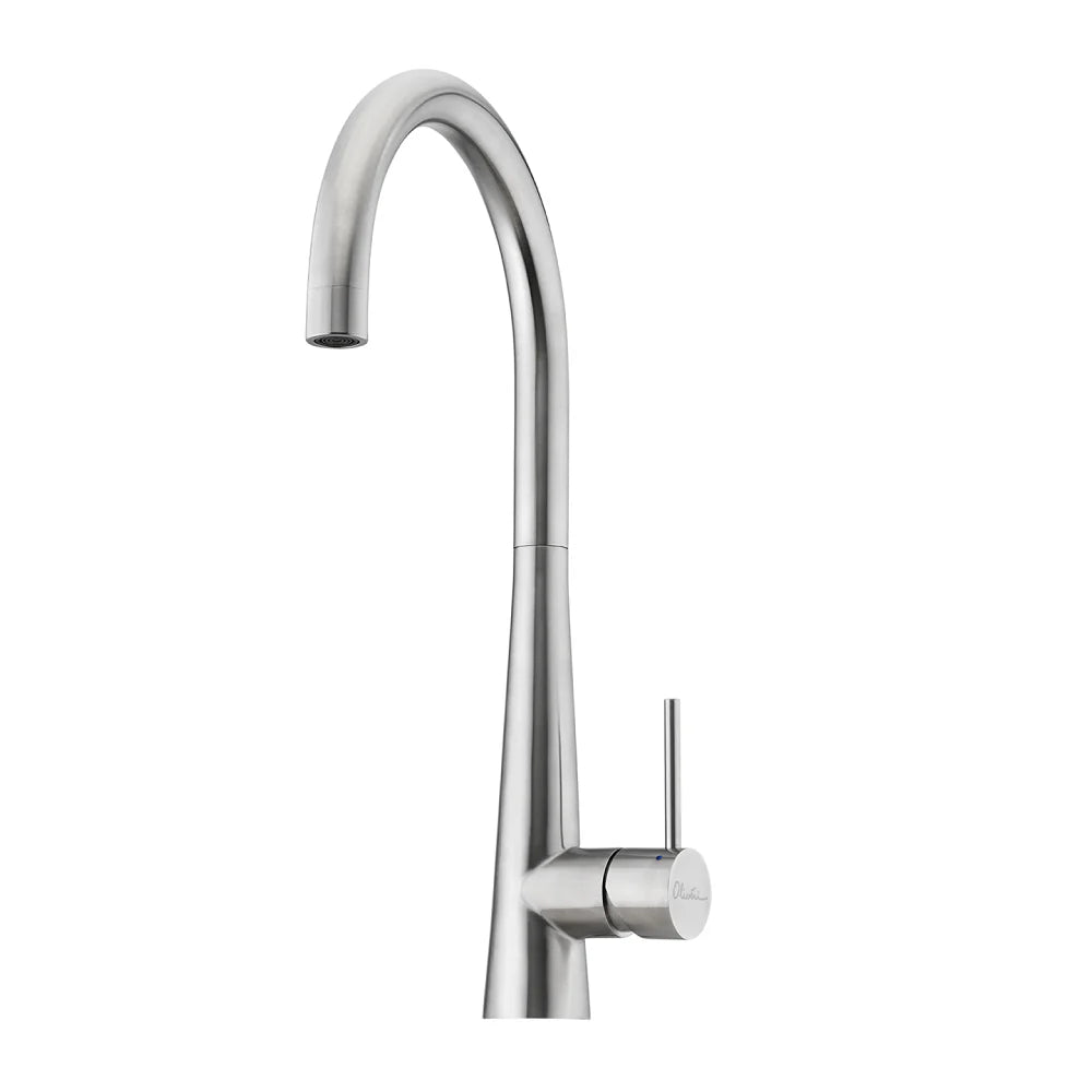 Oliveri SS31620 Essente 316 Goose Neck Mixer, Stainless Steel