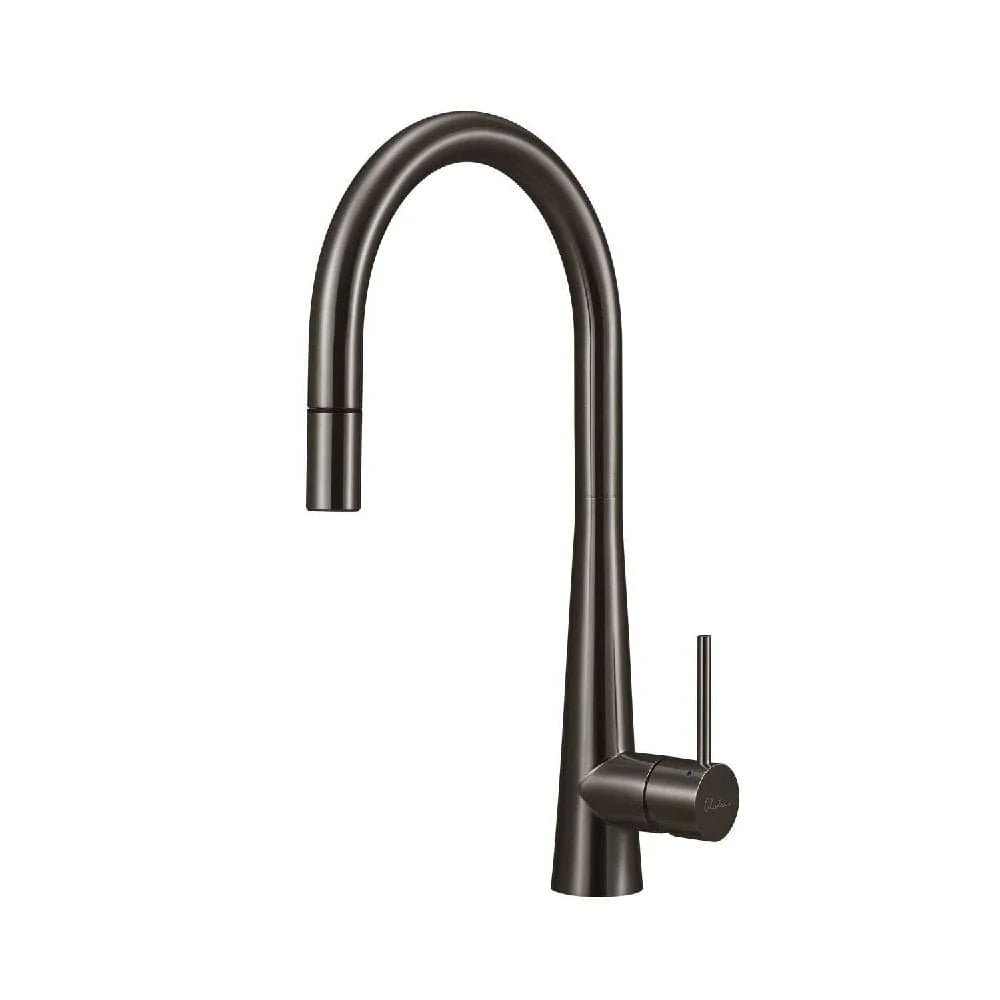 Oliveri SS31625-GM Essente Sink Mixer Gooseneck with Pull Out Lead Free, Gunmetal