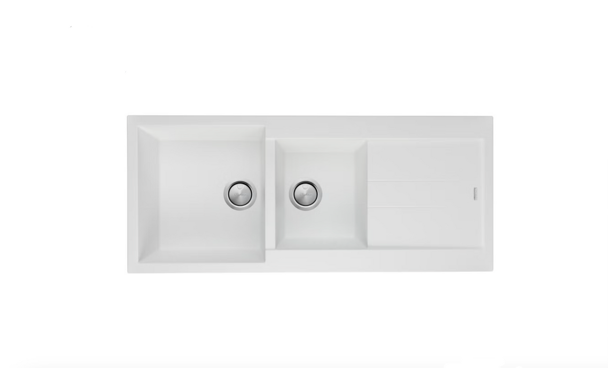 Oliveri Santorini ST-WH1510 White Granite Top Mount 1 & 3/4 Sink