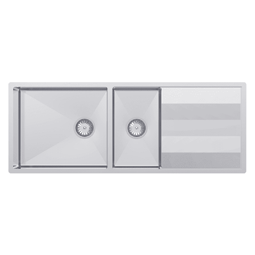 Abey Lugano 1 & 3/4 Bowl Sink, 1160x440mm, Stainless Steel, ST460DU