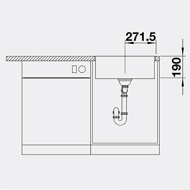 Blanco Made In Germany Subline500Ifawk5 Steelframe Sink With Tap Ledge Granite Kitchen Sinks
