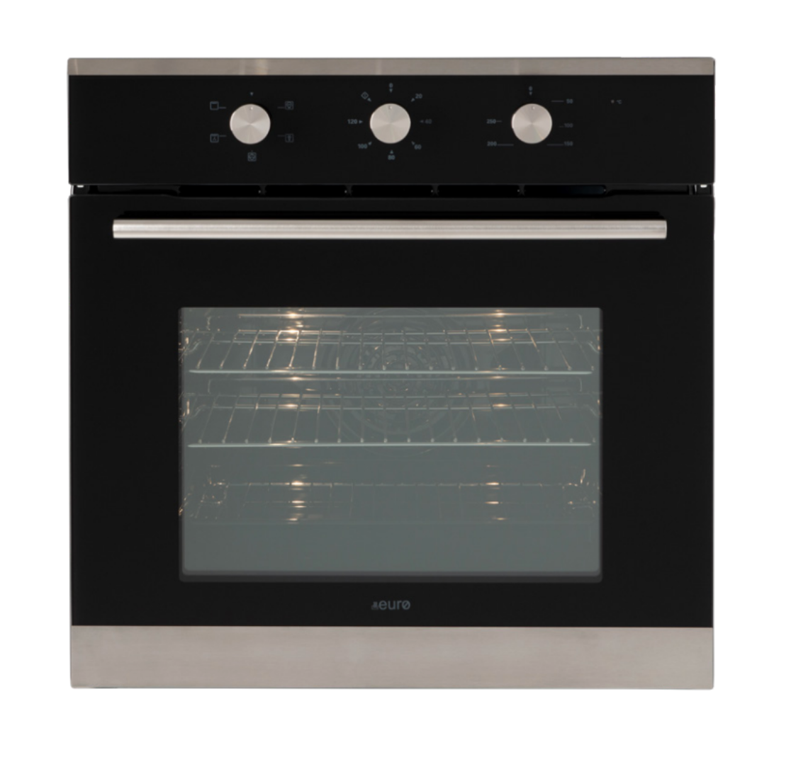 Euro Appliances Eo604Sx Black Glass Electric Oven Oven