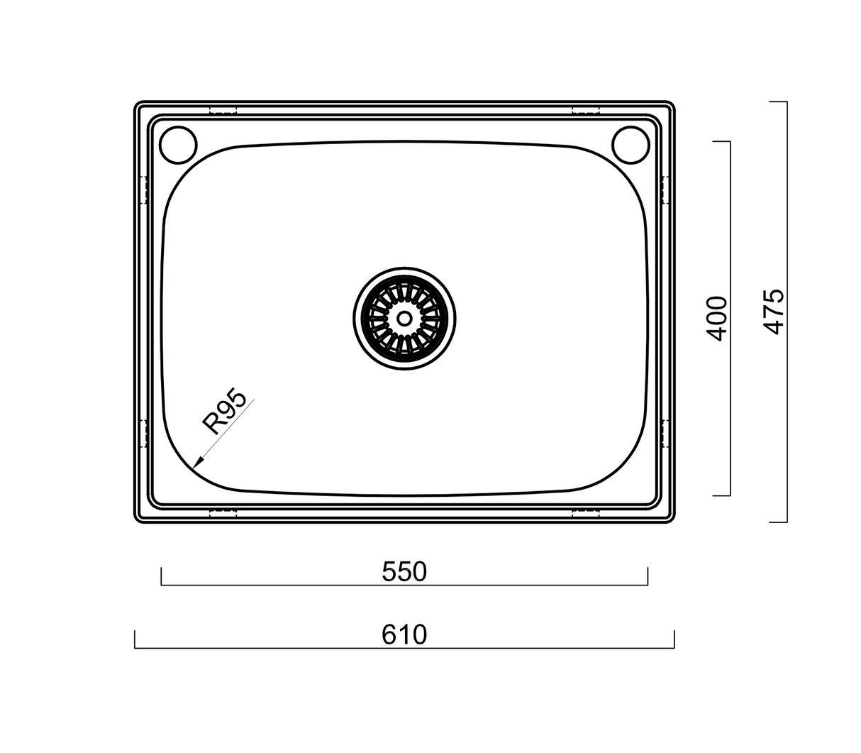 Abey FITZROY 45l laundry Tub
