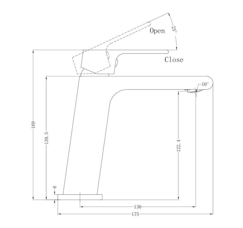 Nero NR321501BN Bianca Basin Mixer - Brushed Nickel