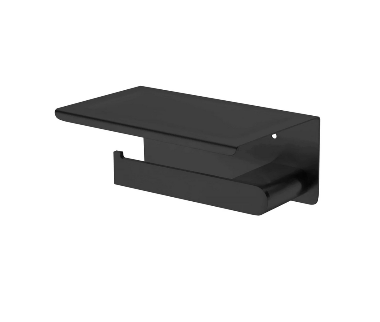 Nero NR9086AMB Bianca Toilet Roll Holder with Shelf - Matte Black