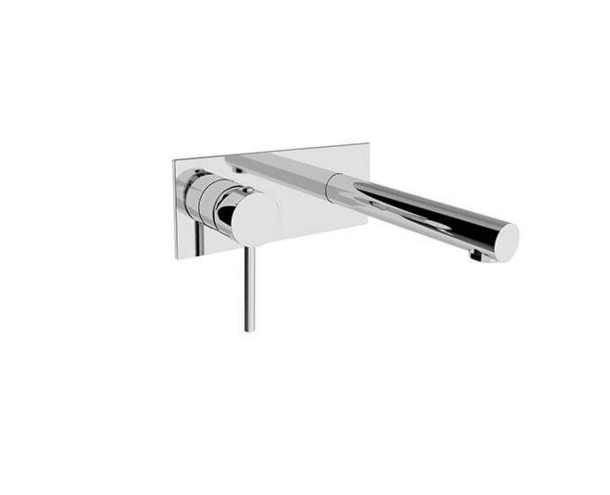 Nero NR250807aCH Dolce Wall Basin/Bath Mixer Straight Spout - Chrome