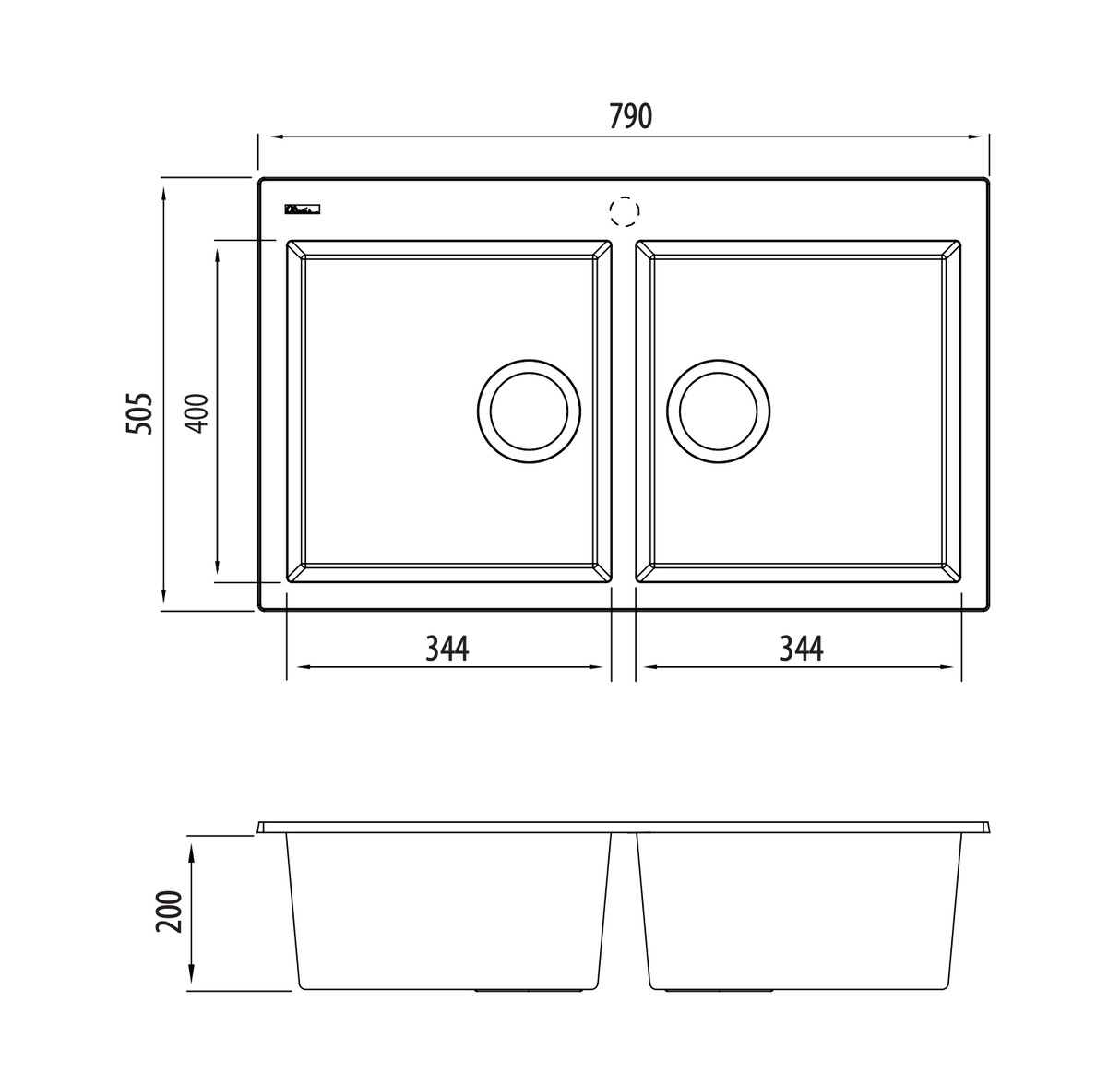 Oliveri Florence Fe-Wh1574 White Granite Kitchen Sink Sinks