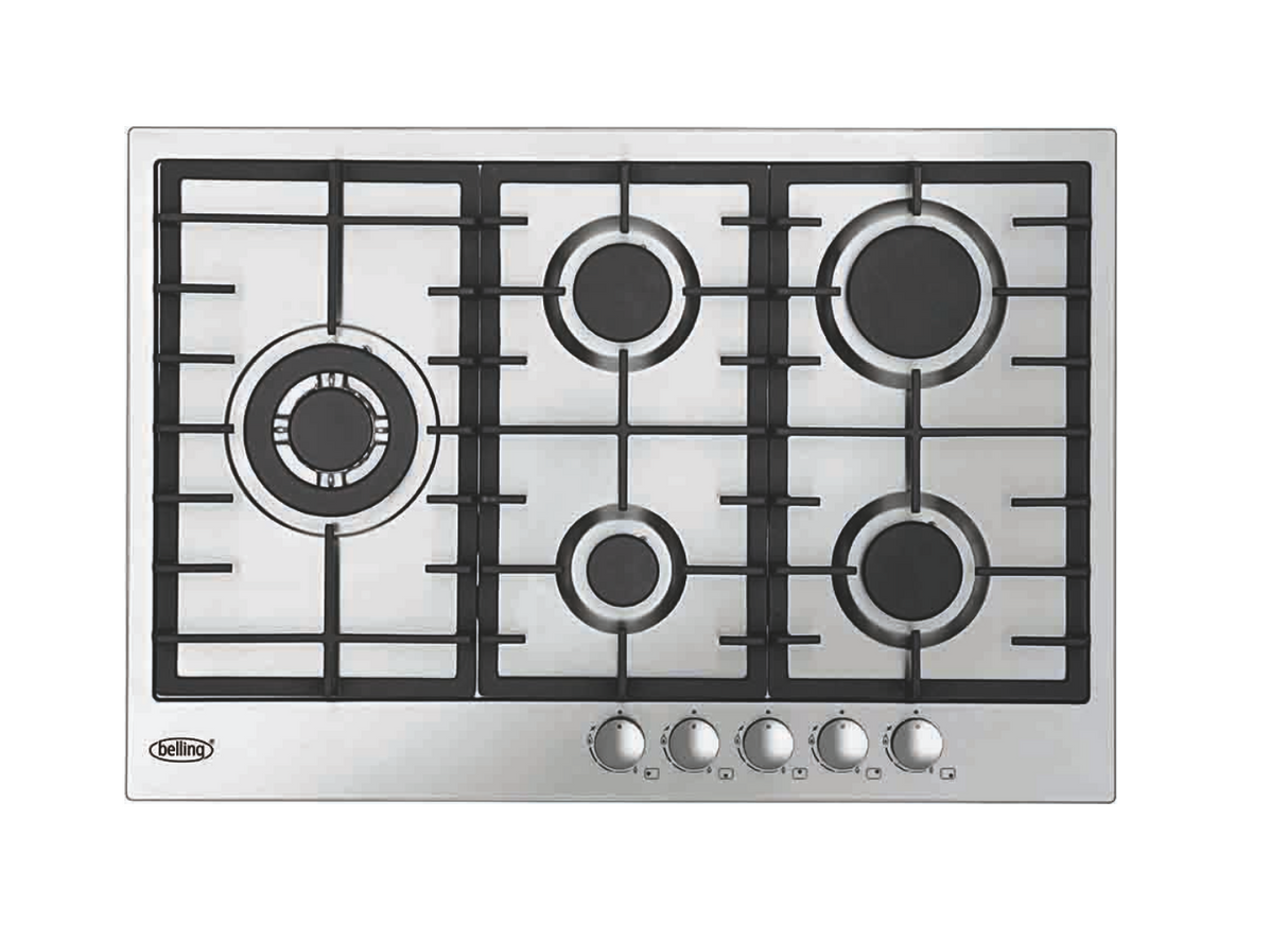 Belling Black Series - BCT75GCSS 75cm Stainless Steel Gas Cooktop
