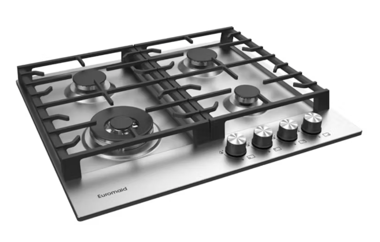 Euromaid Eclipse EC64GS 600mm 4 Burner Stainless Steel Gas Cooktop