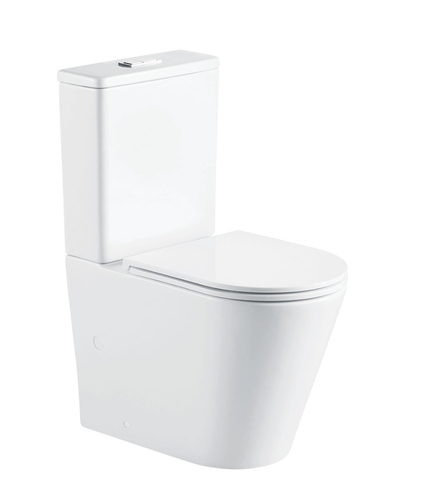 Fienza K314A-2 Aluca Tornado Flush Back-to-Wall Toilet Suite - Slim Seat