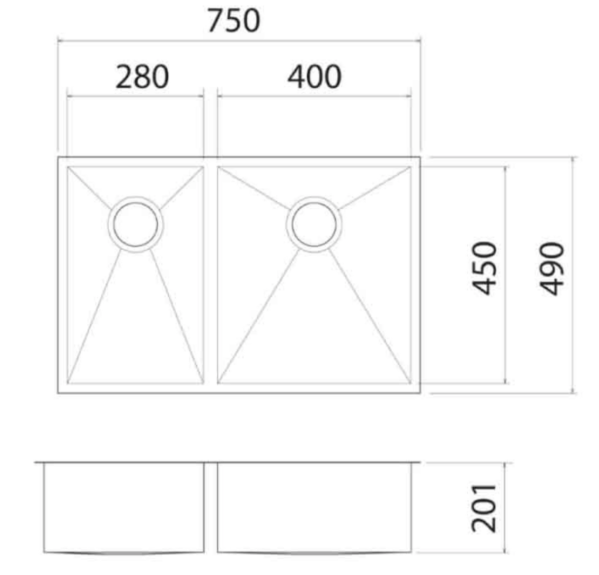 Clark EPURE Razor 1 & 3/4 sink