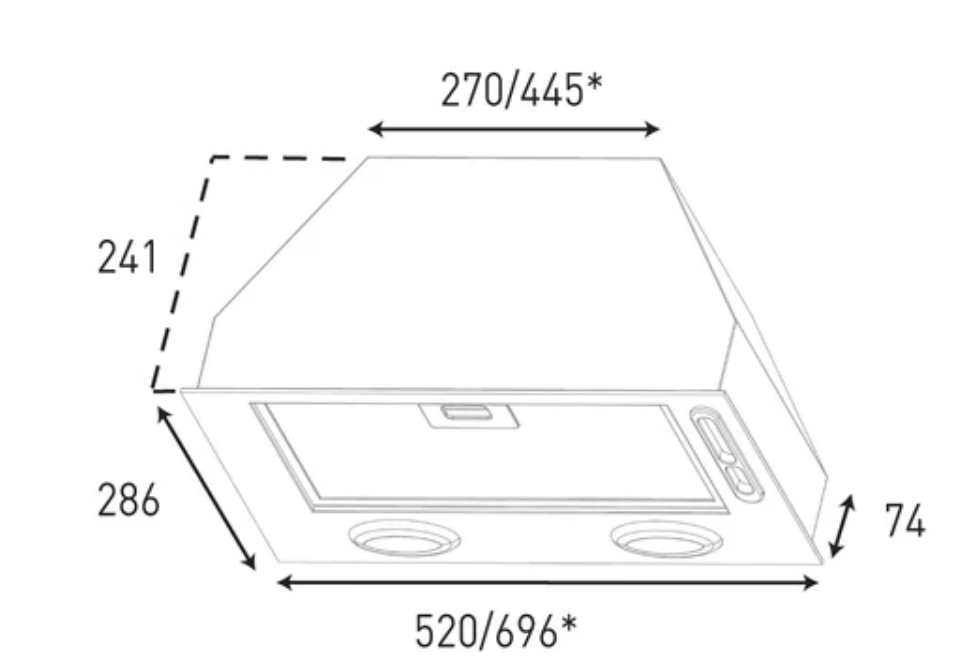 Robinhood RPA3CI9SS 70cm Undermount Rangehood