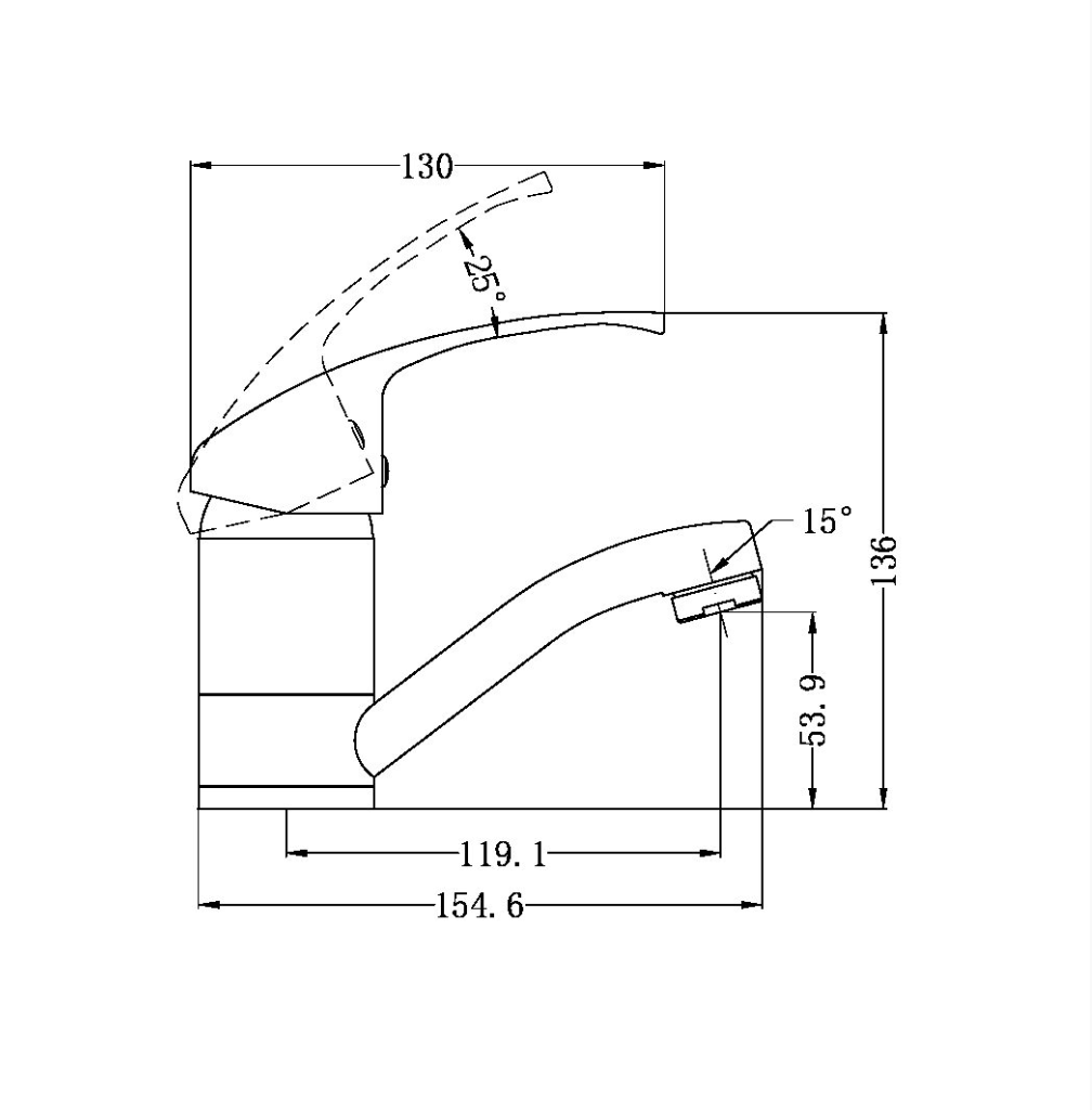 Nero NR110007100CH swivel basin mixer