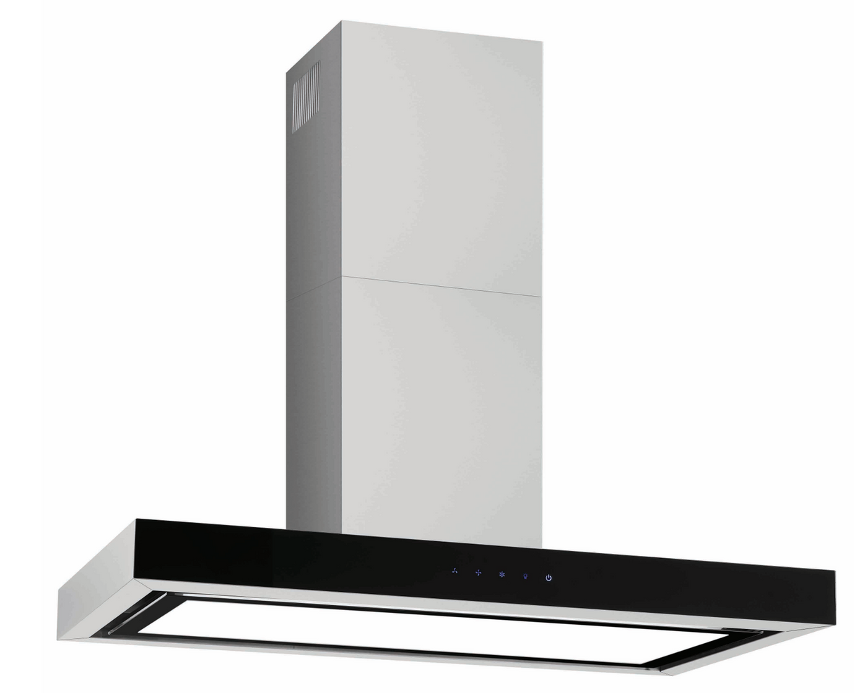 Glem Quietair GQA90TBLED 90cm QuietAir Off Board Motor Rangehood