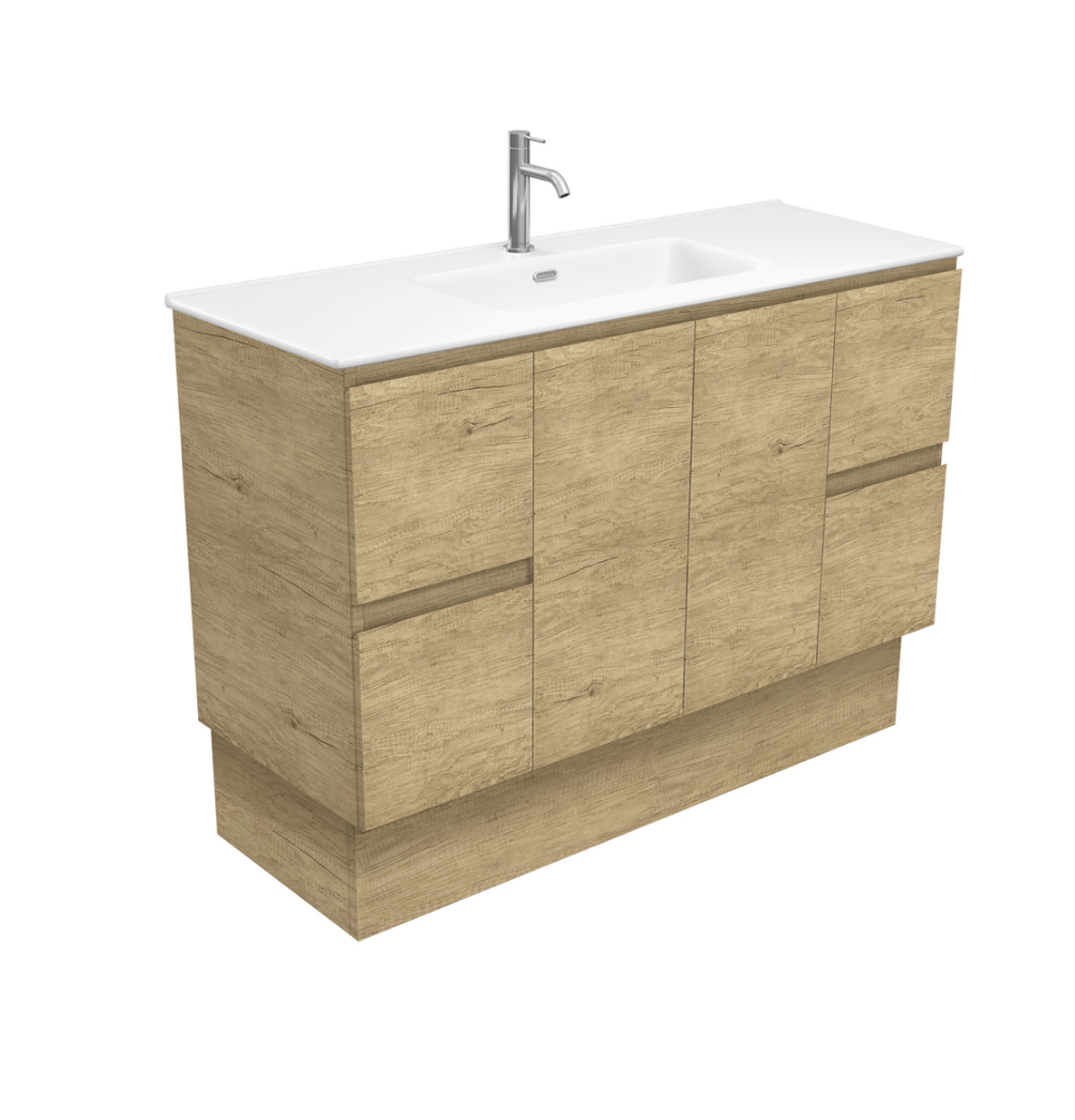 Fienza JOLM120SK Joli Matte Edge Scandi Oak 1200 Vanity On Kickboard