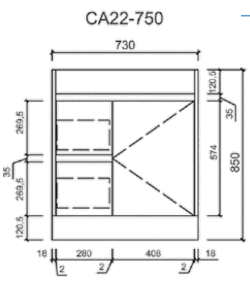 Aulic 750mm Maya Freestanding Vanity CA22-750 Vanity Units