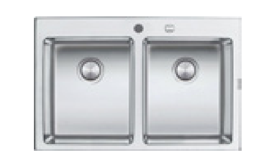 Abey Barazza B-OPEN 1LB082 Top Mount Double Bowl Sink