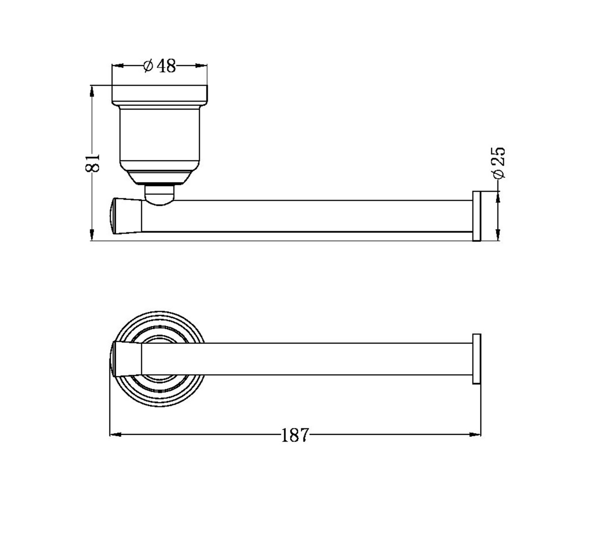 Nero NR6986CH York Toilet Roll Holder - Chrome