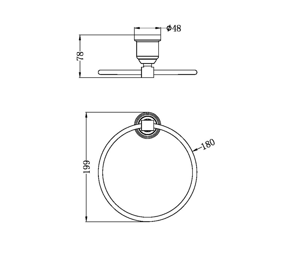 Nero NR6980CH York Towel Ring - Chrome