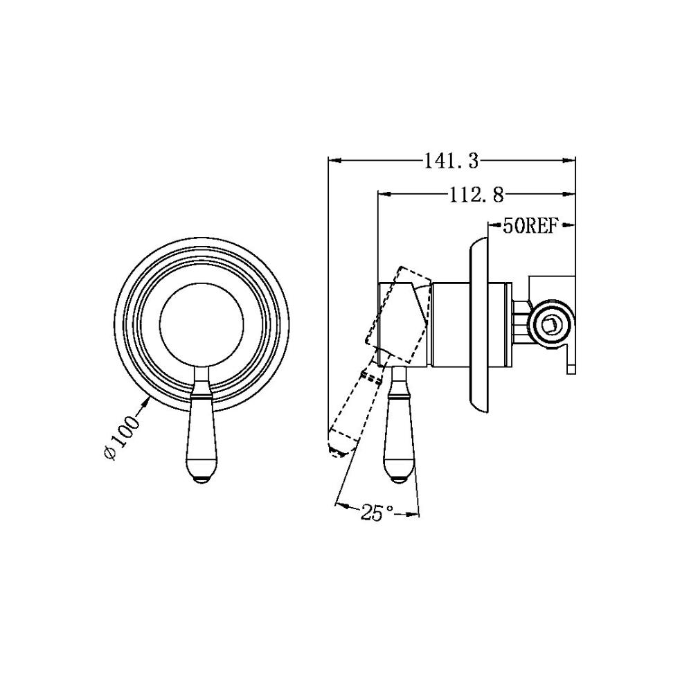 Nero York Shower Mixer With Lever - Aged Brass