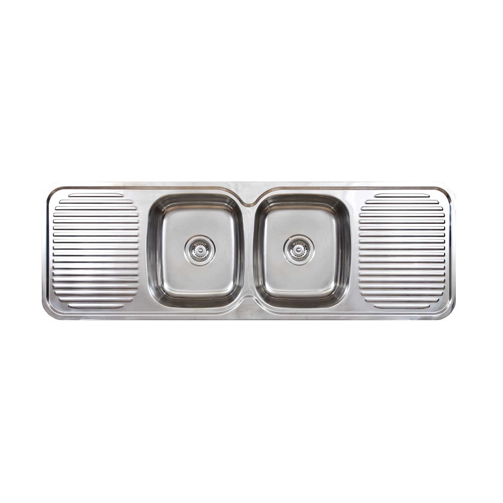 Seima 191573 Acero 002 Double Bowl Sink, Abovemount (No taphole), Stainless Steel, 1500x500mm