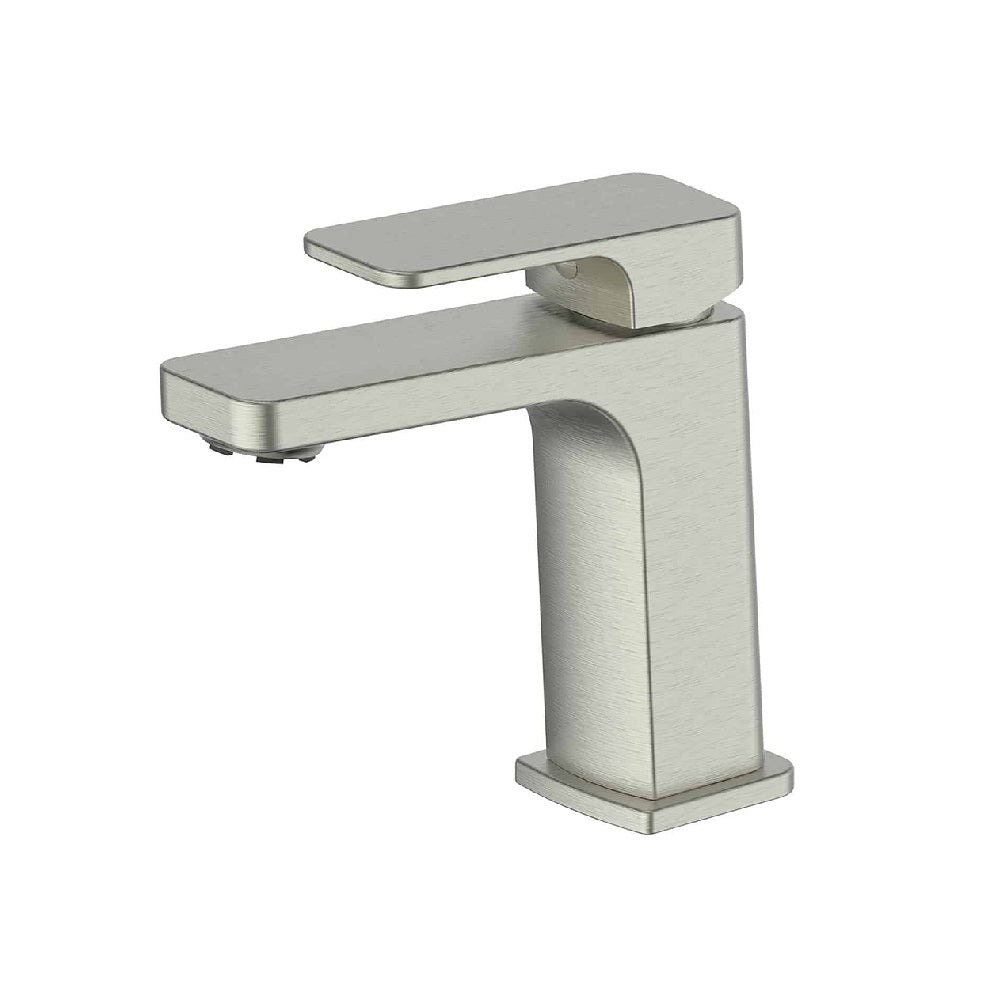 Greens Swept Basin Mixer, PVD Brushed Nickel, 18602551