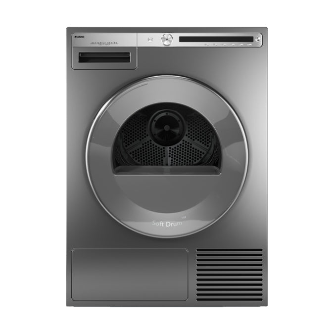 ASKO T408HDTAU 8kg Logic Heat Pump Dryer, Titanium - ASKO Factory Seconds