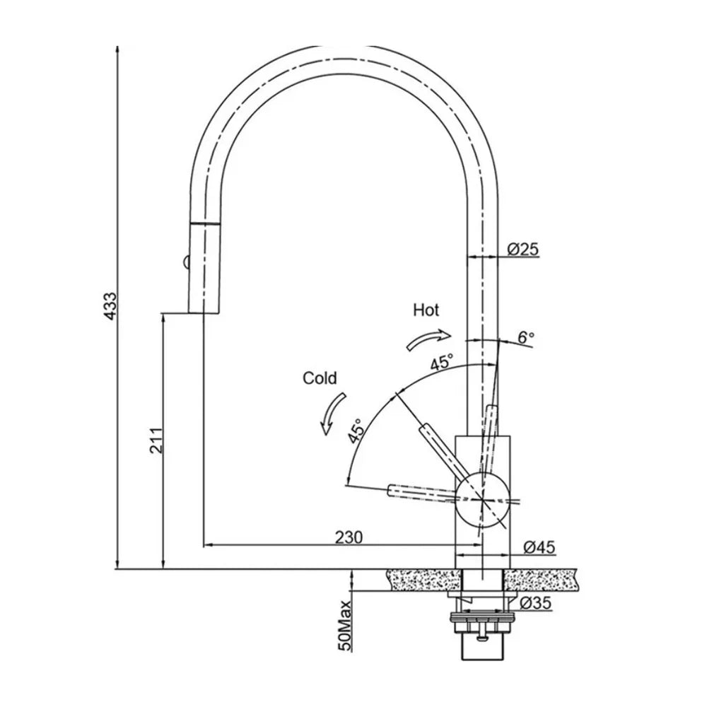 Franke Eos Neo Pullout Tap Vegie Spray Stainless Steel, TA9601