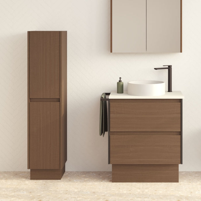 Fienza TB14WAK Edge Walnut Tallboy on Kick