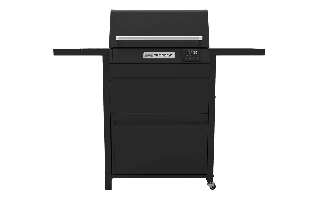 CROSSRAY TCE22TR eXtreme Portable Electric BBQ with Trolley, Black Finish