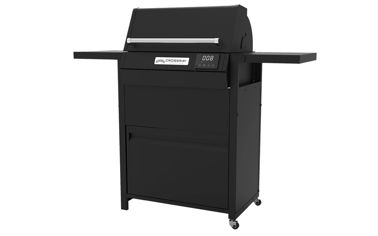 CROSSRAY TCE22TR eXtreme Portable Electric BBQ with Trolley, Black Finish