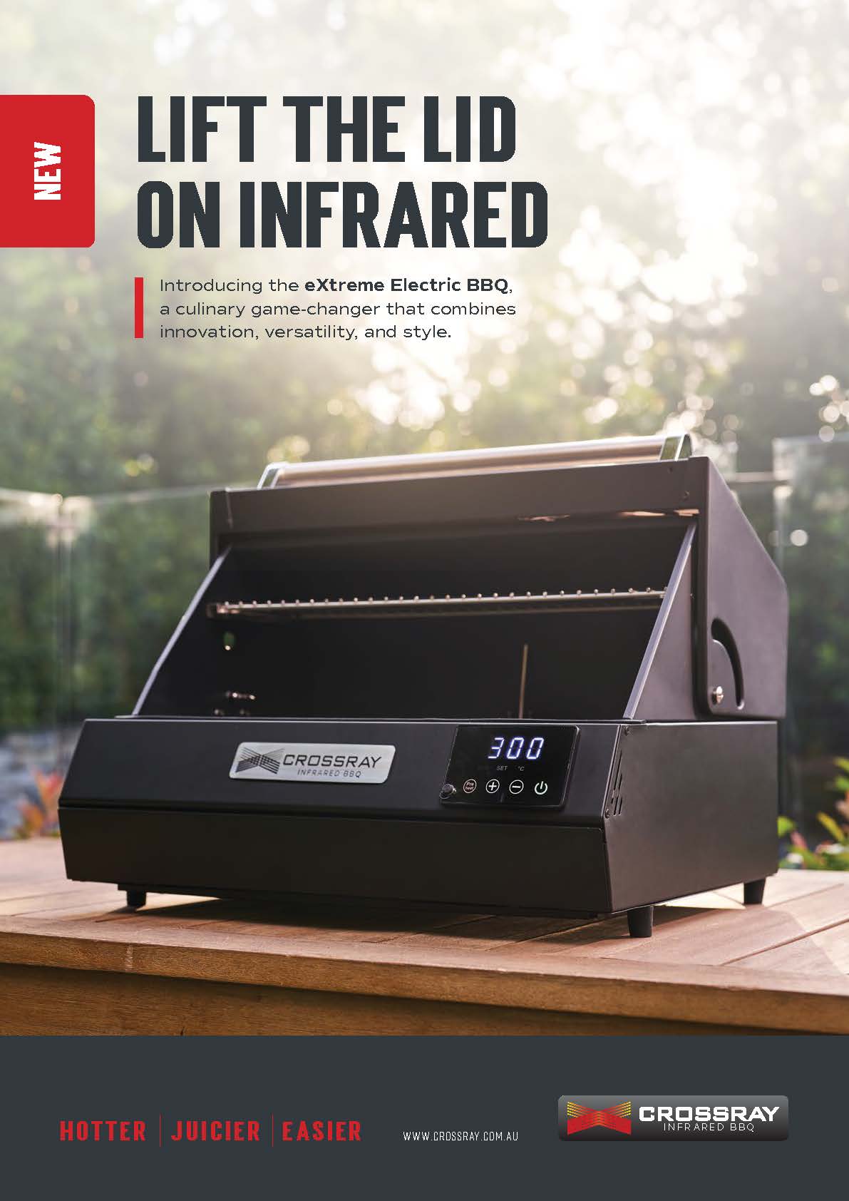 CROSSRAY TCEK-03 eXtreme Electric Outdoor BBQ Kitchen, with Drinks Fridge, White Top