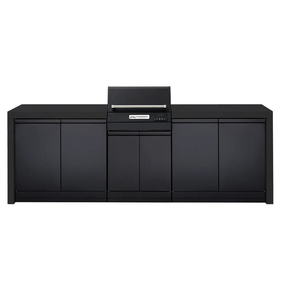 CROSSRAY TCEK-07 eXtreme Electric Outdoor BBQ Kitchen, Black Top