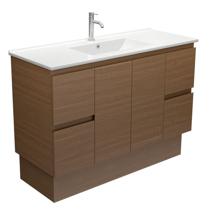 Fienza TCL120WAK Dolce Edge Walnut 1200 Vanity on Kickboard