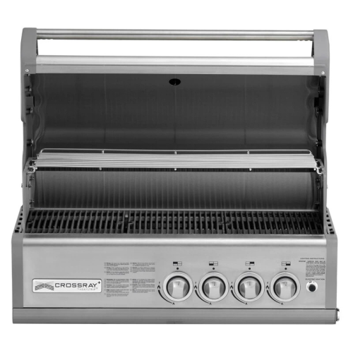 CROSSRAY TCS4FL Infrared 4 Burner In-Built BBQ, Stainless Steel