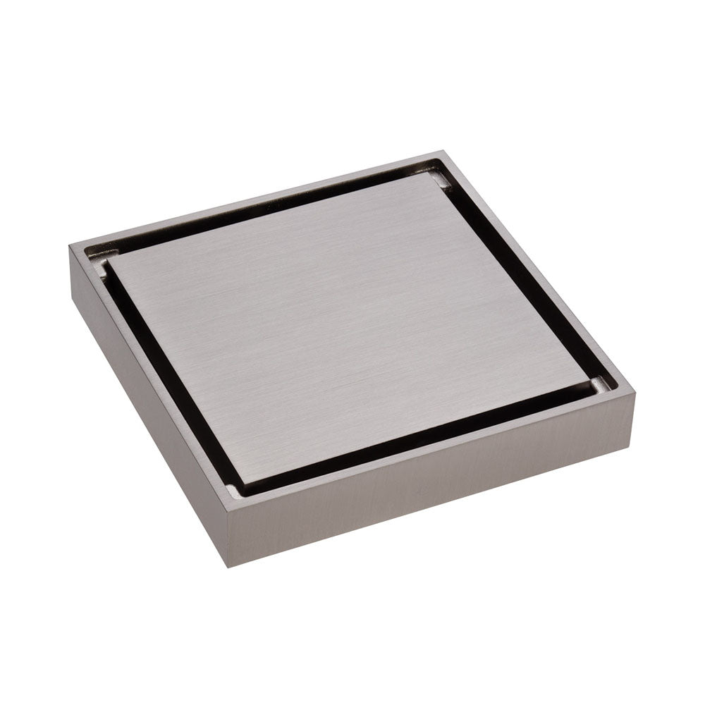 Fienza TIW85DBN Square Tile 2-in-1 Floor Waste, 88mm Outlet, Brushed Nickel