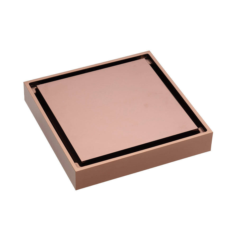Fienza TIW85DRG Square Tile 2-in-1 Floor Waste, 88mm Outlet, Rose Gold