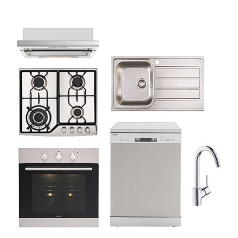 Trade Bundle TR03 60cm Electric Oven, Gas Cooktop, Slideout Hood and Dishwasher